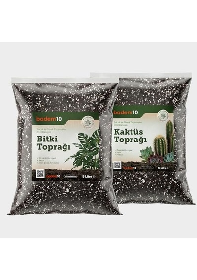 Ayrex İkili Bitki Bakım Seti 1 Adet 5 Litre Kaktüs Toprağı + 1 Adet 5 Litre Bitki Toprağı Toprak Diğer