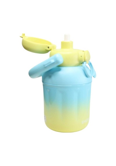 Shotay St-8931 680ml Pipetli Mavi-sarı Çelik Matara Diğer