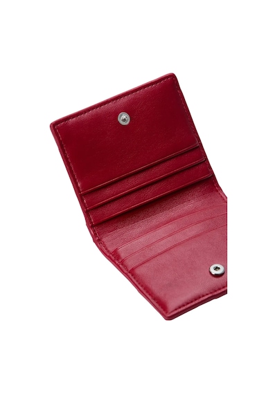 Calvin Klein Woven Flap Card Case, Xll Kırmızı Kadın Cüzdan