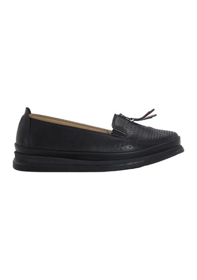 Mergenshoes Esa 029 Siyah Füme Rahat Taban Kadın Günlük Ayakkabı Siyah