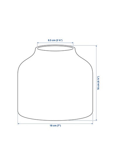 Ikea Blodbjörk Seramik Vazo 16 Cm Bej