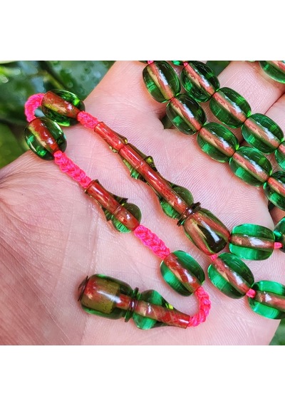 9 x 11 MM Şeffaf Delim Su Yeşili Katalin Tesbih - Ergin Baran Necef