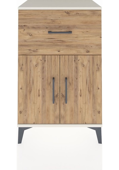 Hyperion Komodin Tek Raflı Tek Çekmeceli 2 Kapaklı 60x44x96 A... Aytaşı