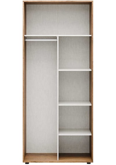 Oryana 2 Kapaklı Ara Bölmeli Gardırop-koyu Ceviz 90x210x62 Cm