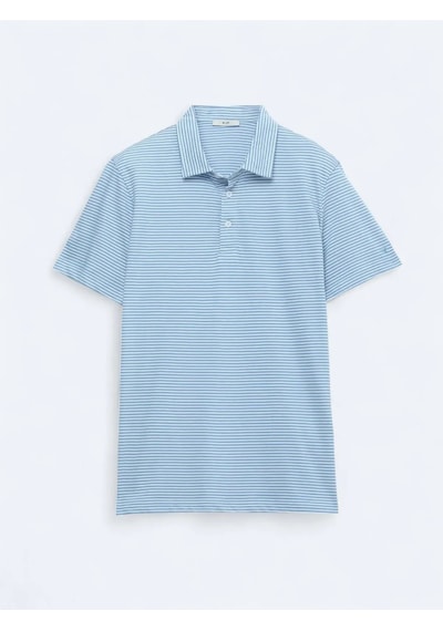 Kip Mavi Polo Yaka %100 Pamuk T-shirt Mavi