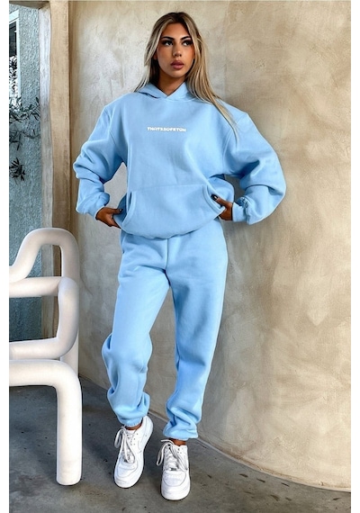 Bebe Mavisi That So Fetch Eşofman Takımı - Baskılı Oversize Kapüşonlu Şardonlu Bebe Mavisi Bebe Mavisi That So Fetch Eşofman Takımı - Baskılı Oversize Kapüşonlu Şardonlu Bebe Mavisi