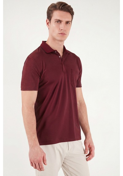 Buratti Pamuklu Regular Fit Göğüs Cepli Düğmeli Polo T Shirt Erkek Polo T Shirt 4565001 Bordo Buratti Pamuklu Regular Fit Göğüs Cepli Düğmeli Polo T Shirt Erkek Polo T Shirt 4565001 Bordo