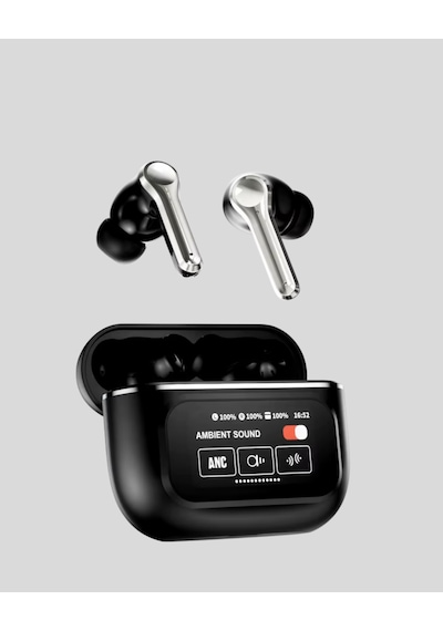 Bluetooth 5.3 Anc Kablosuz Kulaklık Dokunmatik , Dijital Ekran Ve Uzun Pil Ömrü