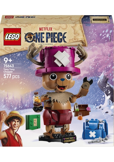 LEGO® ONE PIECE Tony Tony Chopper 75643 - 9 Yaş ve Üzeri Çocuklar için Aksesuarlar İçeren Yaratıcı Oyuncak Yapım Seti (577 Parça)