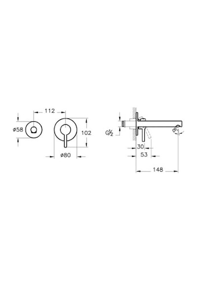 VitrA Origin Ankastre Sıva Üstü Lavabo Bataryası A4258136WTC
