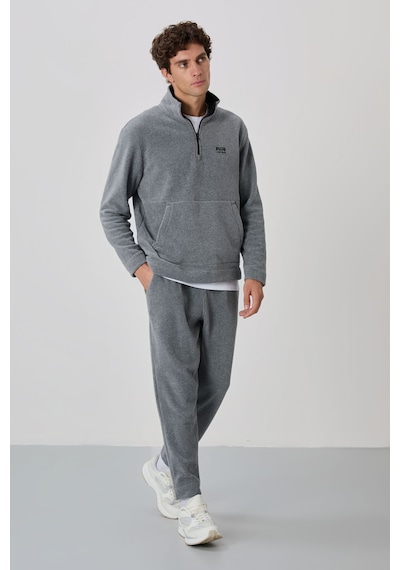 Tommy Life Carol Gri Melanj Polar Erkek Eşofman Takım - 85226 GRİ MELANJ