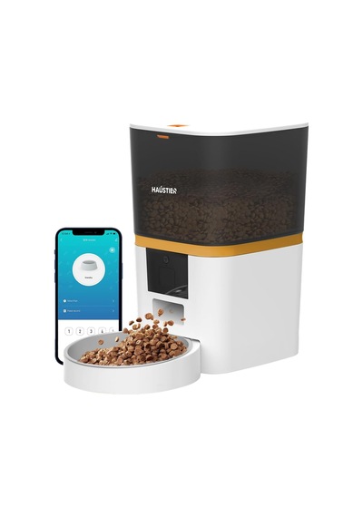 Qq003 Akıllı Otomatik Kedi Mama Kabı, Tuya App-wifi Uzaktan Kontrol, 6lt Hazne Beyaz