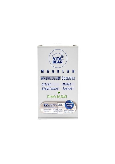 Vita Bear Magbear Magnesium Complex 60 Kapsül Takviye Edici Gıda