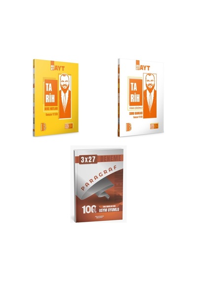 2027 Benim Hocam Ayt Tarih Konu + Video Çözümlü Soru + Anla Kazan Paragraf Deneme 3'lü Set
