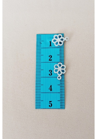 Oya Abiye Bileklik Kolye Pleksi Metalik Plastik Pul Gümüş Renk 8 Gram 100 Adet - Bnc528