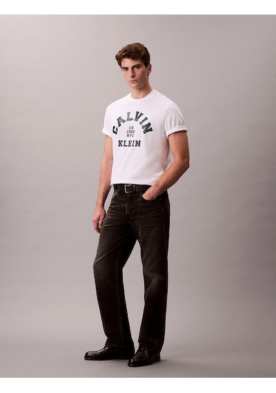 Calvin Klein Erkek T Shirt Lv04re810g Yaa Beyaz Beyaz