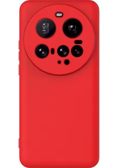 Adige Xiaomi 15 Ultra Kılıf Lansman İçi Kadife Silikon Kırmızı