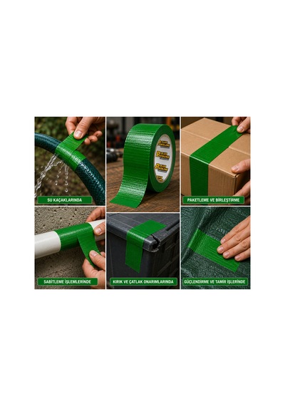 Pro Plus Yeşil Tamir Bandı 48 Mm X 10 Metre Güçlü Yapışkanlı Dayanıklı Onarım Bandı Diğer
