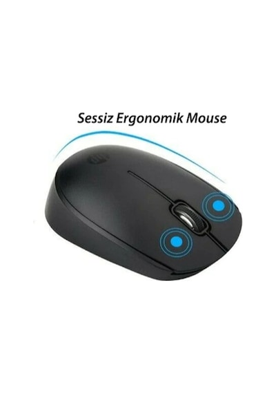 Hp 7YA13PA CS10 Kablosuz Usb Türkçe Q 2.4 Ghz Sessiz Tuş Takımı Klavye Mouse Set Siyah
