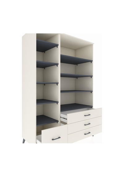 Kronos Dolap 9 Raflı 4 Çekmeceli 132x59x195 Aytaşı-antrasit/... Aytaşı