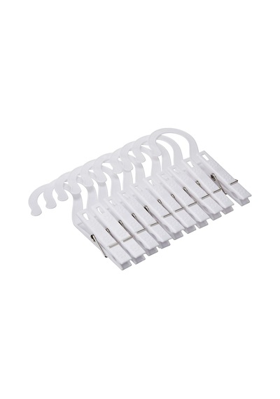 Asmak İçin Çamaşır Plastik Kancaları, 0,25 X 2,25 X 5,25 İnç, Beyaz Çok Renkli