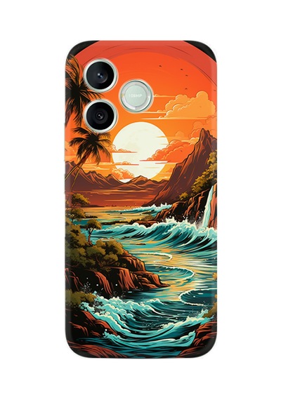 Honor 600 Lite Lna-nx1 Uyumlu Kılıf Boutique Baskılı Resimli Retro Mountain Pcode -079