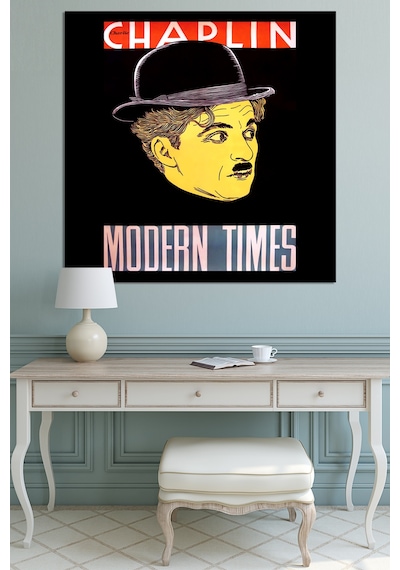 Charlie Chaplin Modern Times Modern Zamanlar Kanvas Tablo 140 x 140