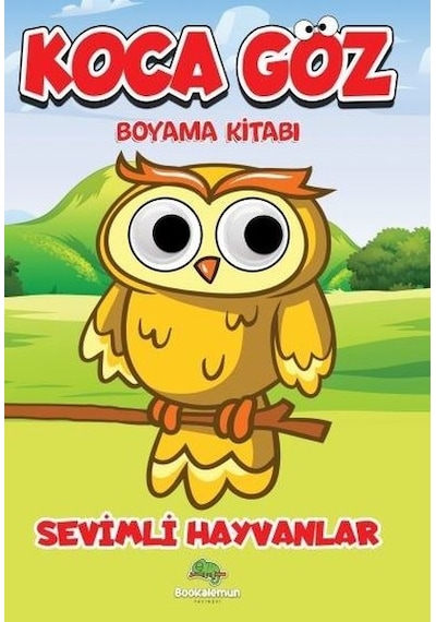 Koca Göz Boyama Kitabı - Sevimli Hayvanlar- Bookalemun Yayınları