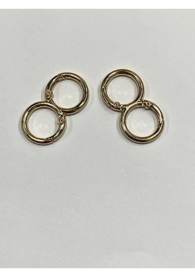 Karantuhafiye Çanta Halkası Yaylı İkili Model 2 Cm Gold Gold Çok Renkli