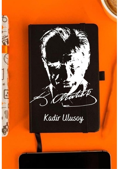 Kişiye Özel Atatürk Tasarımlı Kupa Bardak Ve Not Defteri Hediye Seti 3724