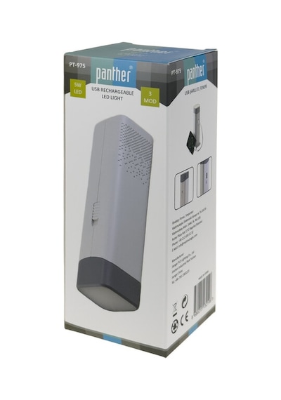 Panther Pt-975 Usb Şarjlı El Feneri Siyah