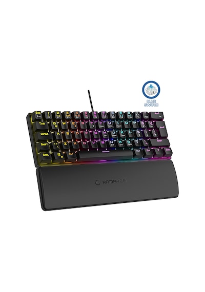 Rampage Plower K60 12 Işık Modlu Blue Switch Bilek Destekli Mekanik Klavye