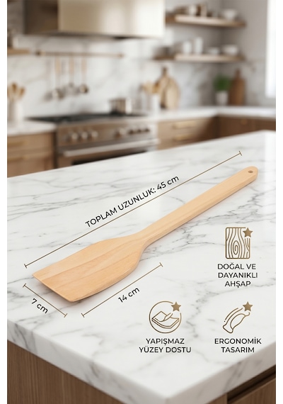 Zambak Serisi Ahşap Hamur Açma Oklavası Merdanesi Börek Seti 6 Lı