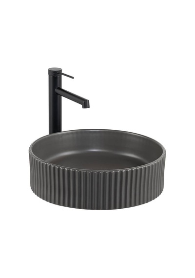 Lena - Tezgah Üstü Mat Füme Lavabo  - E-w1001mf- Diğer