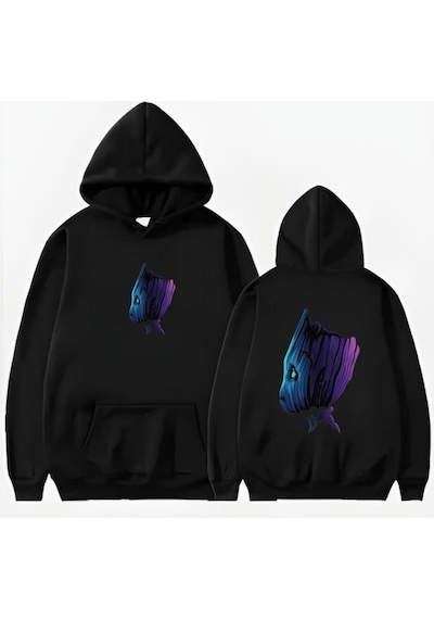 Startmore Grout Basklı Kapişonlu Sweat Siyah