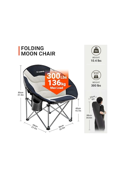 Madfox Moonchair Deluxe Katlanır Kamp Sandalyesi 001