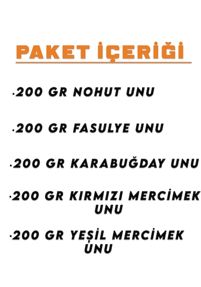 İpek Değirmen Karabuğday Nohut Fasulye Kırmızı Yeşil Mercimek Unu Vegan Glutensiz Un Set 5 x 1 KG