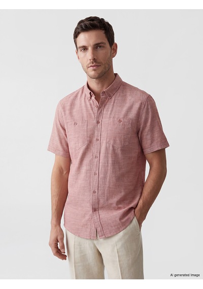 Lcwaıkıkı Classic Turuncu Regular Fit Poplin Erkek Gömlek