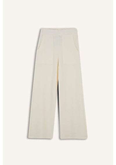DeFacto Kız Çocuk Wide Leg Geniş Bol Paça Beli Lastikli Eşofman Altı C1180A825SMER98 Ekru