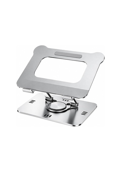 Stant Çelik Standı Ergonomik Bilgisayar Yükseltici Her Açıda Ayarlanabilir Stand Tüm Boyutlarda Notebook Uyumlu Notebook Standı Bilgisayar Stant L-008 - Gri