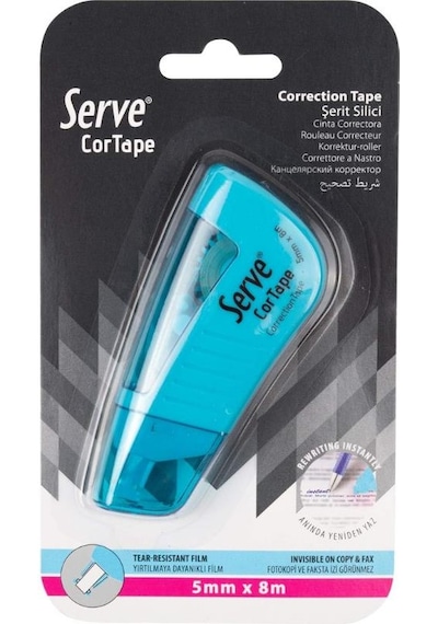 Serve Cortape Şerit Silici 5 Mm 8mt Fosforlu Mavi