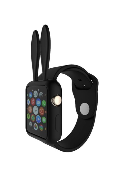 Ally Apple Watch Uyumlu 1-2-3-4 42mm Tavşan Figürü Silikon Kılıf- 5775