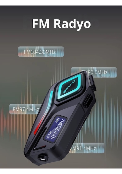 Wearfitpro K08 Led Fenerli İntercom Bluetooth Motosiklet Kask Kulaklığı İntercom Kulaklık