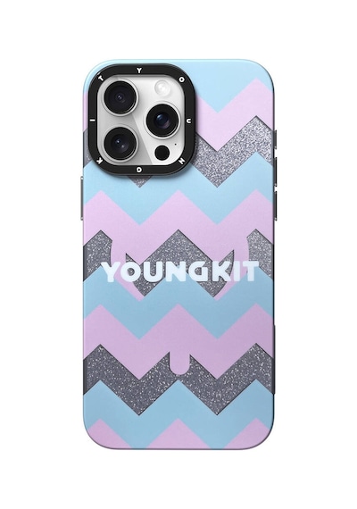 Apple Uyumlu iPhone 14 Pro Max Kılıf Magsafe Şarj Özellikli Youngkit Star Dazzle Serisi Kapak Turkuaz