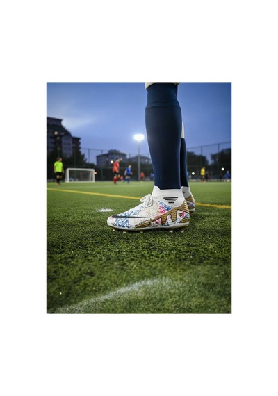 Football Laliga Pro Krampon 3'lü Set+çanta+çorap+tekmelik Beyaz