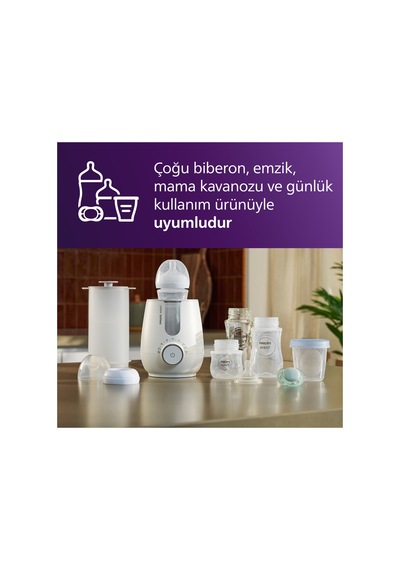 Scf359/00 2'si 1 Arada Isıtıcı & Buharlı Hijyenik Biberon Temizleme Cihazı