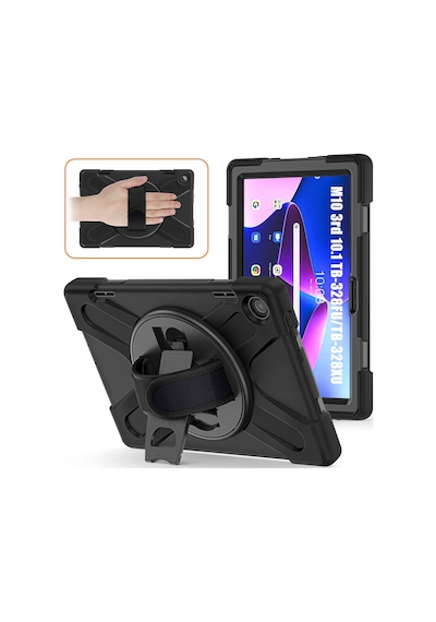 Lenovo Uyumlu Tab M10 Hd 2.nesil 2022 Tablet Kılıf 360 Zıhlı Standlı
