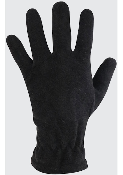Zirve Şapka Polar Eldiven Unisex Siyah Siyah Tek Ebat Siyah