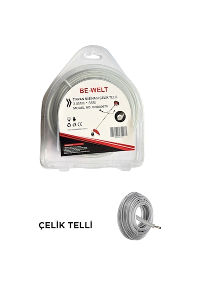 Tırpan Misina Çelik Telli - 3.5mm 35 Metre - Yüksek Kalite