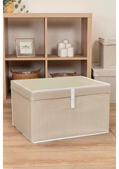 Alas Kahverengi Çok Amaçlı Kapaklı Kutu Maxi Boy Tela 50x40x30 Cm